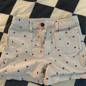 Madewell Strawberry Cream Denim Shorts